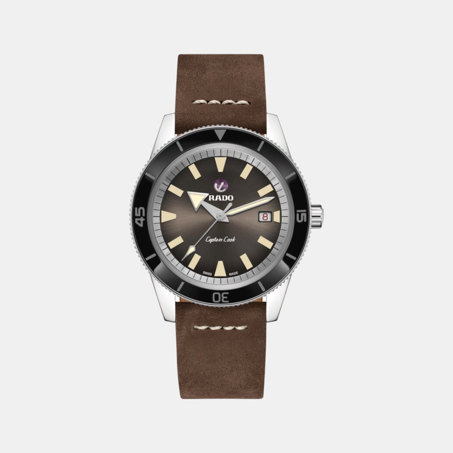 Captain Cook Men Automatic Brown Dial Analog Leather Watch R32505305