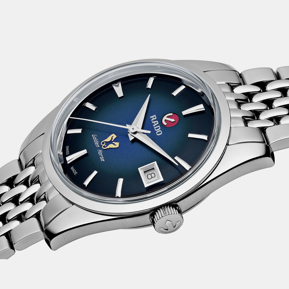 Golden Horse Limited Edition Unisex Automatic Blue Dial Analog Stainless Steel Watch R33930203