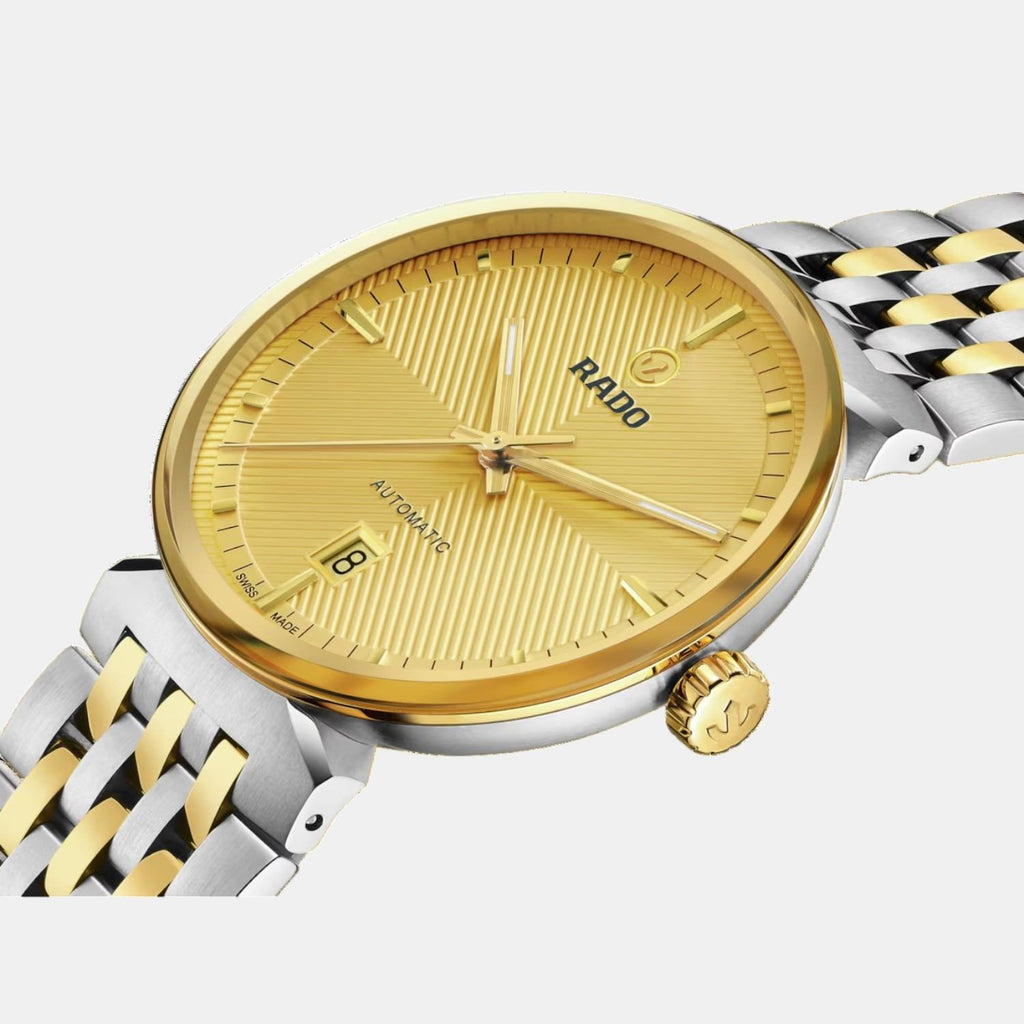 Florence Unisex Automatic Yellow Dial Analog Stainless Steel Watch R48903253