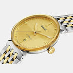 Florence Unisex Automatic Yellow Dial Analog Stainless Steel Watch R48903253