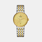 Florence Unisex Automatic Yellow Dial Analog Stainless Steel Watch R48903253