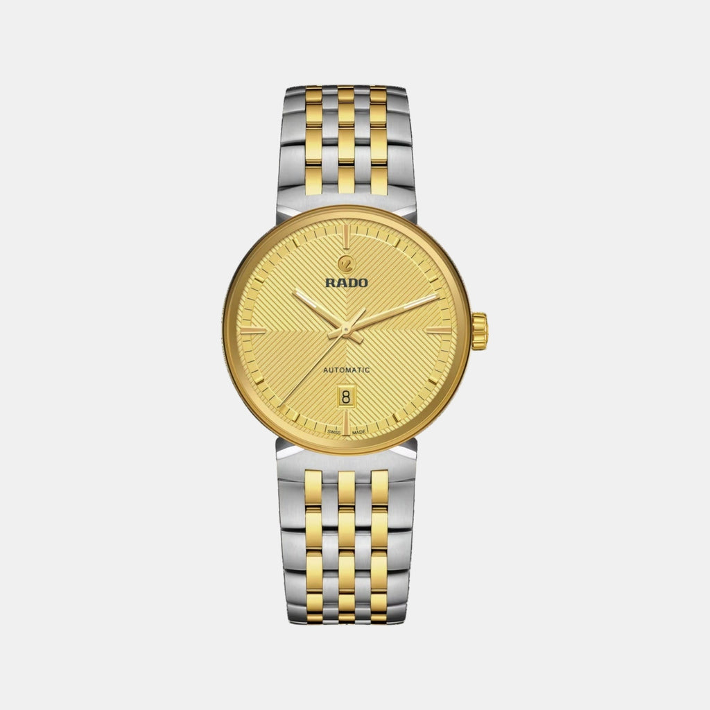 Florence Unisex Automatic Yellow Dial Analog Stainless Steel Watch R48903253