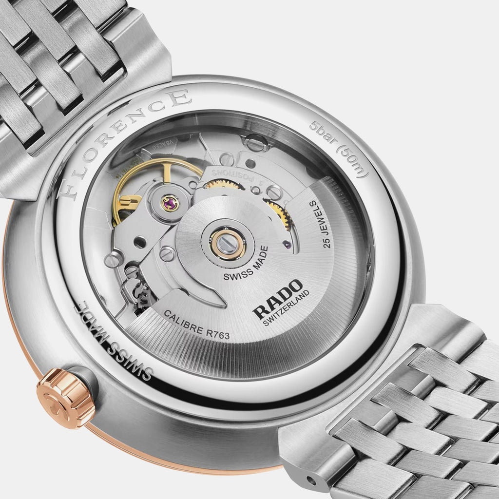 Florence Unisex Automatic Champagne Dial Analog Stainless Steel Watch R48903703