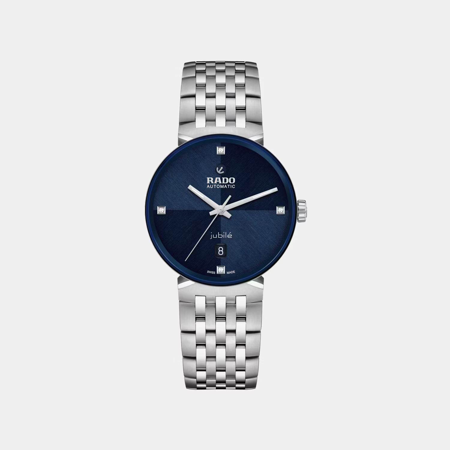 Florence Men Automatic Blue Dial Analog Stainless Steel Watch R48903733