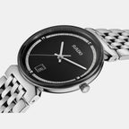 Florence Unisex Quartz Black Dial Analog Stainless Steel Watch R48912163