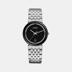Florence Unisex Quartz Black Dial Analog Stainless Steel Watch R48912163