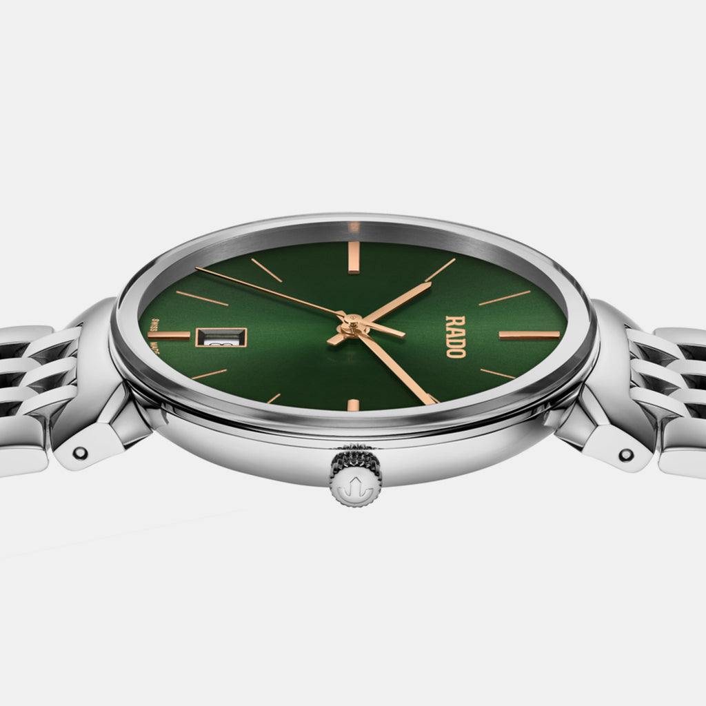 Florence Unisex Quartz Green Dial Analog Stainless Steel Watch R48912313