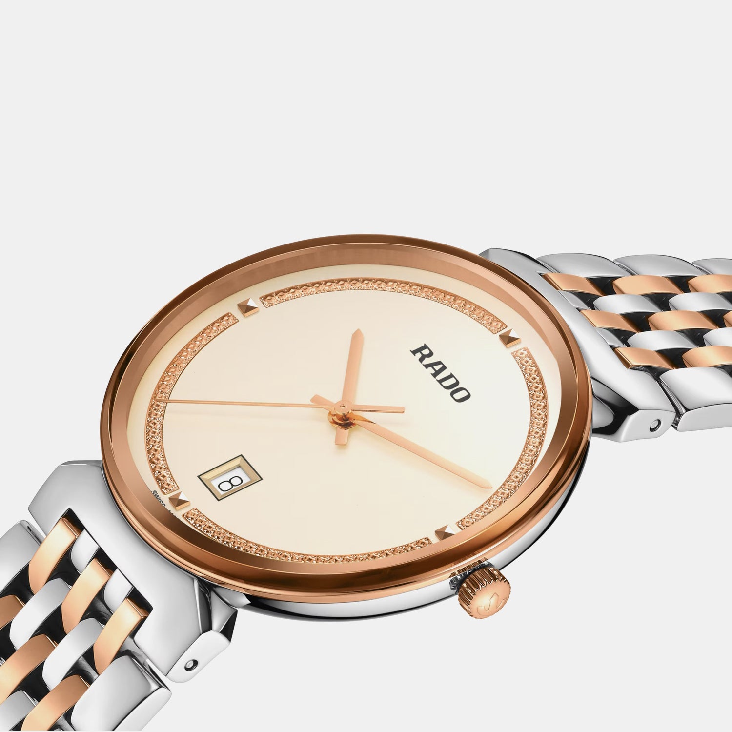 Florence Men Quartz Champagne Dial Analog Stainless Steel Watch R48912403