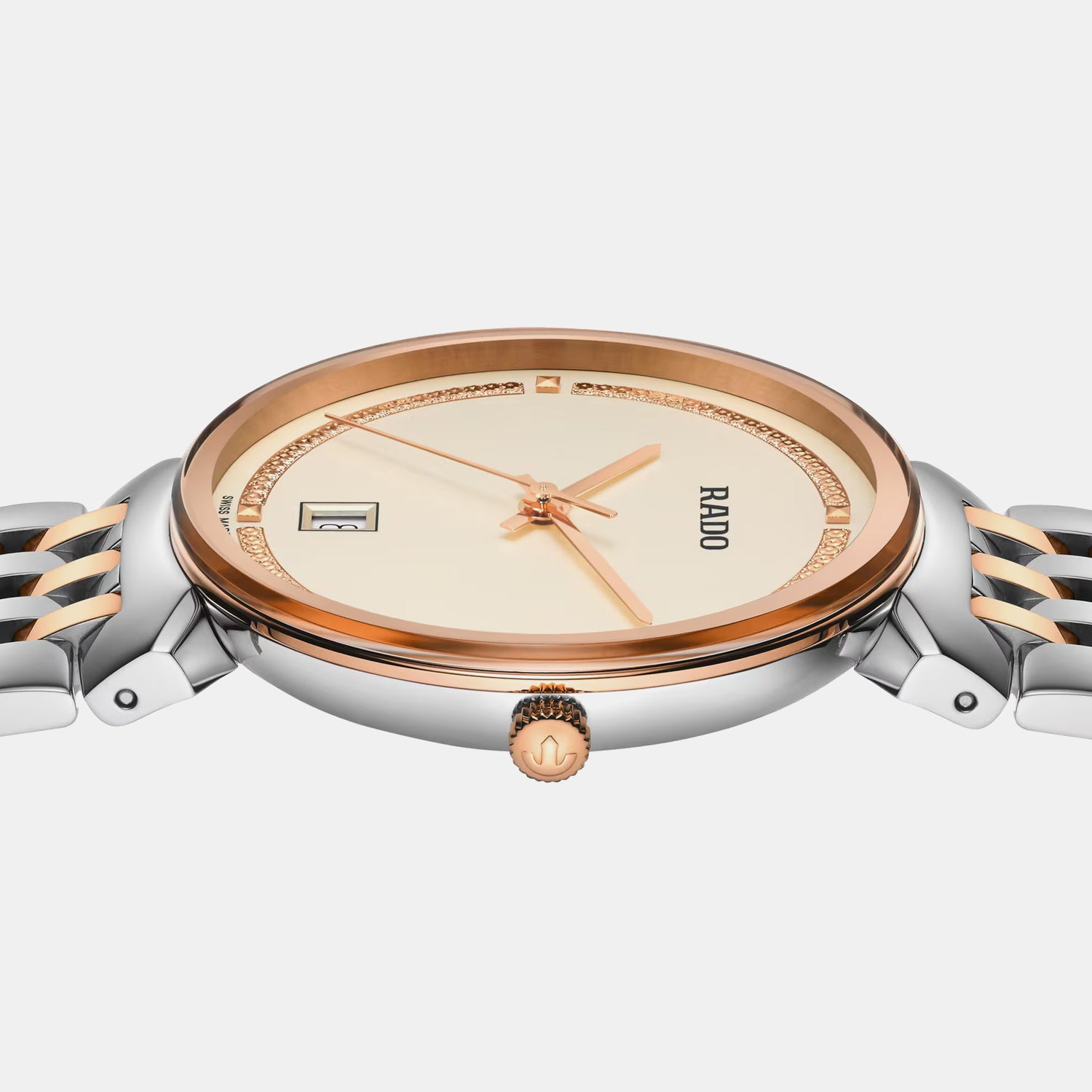 Florence Men Quartz Champagne Dial Analog Stainless Steel Watch R48912403