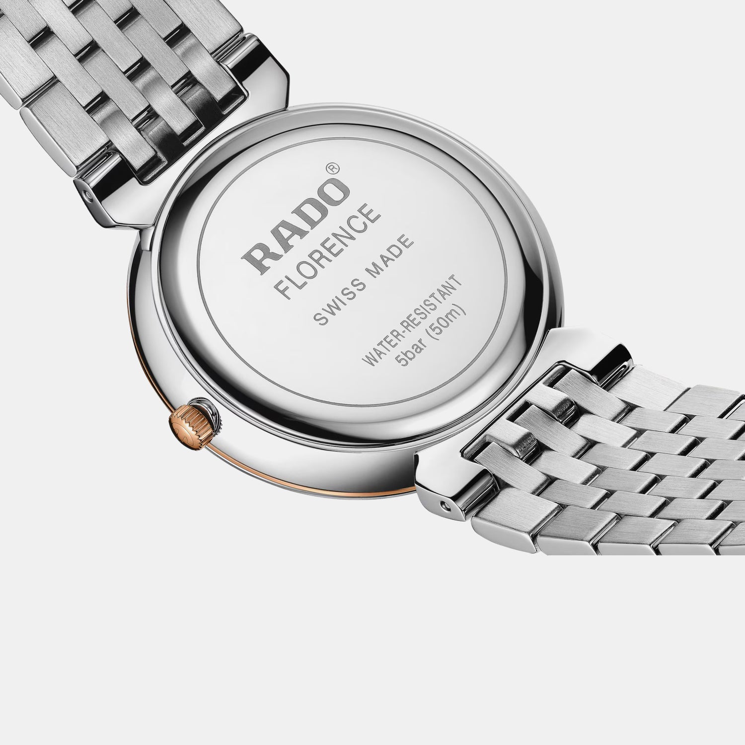 Florence Men Quartz Champagne Dial Analog Stainless Steel Watch R48912403