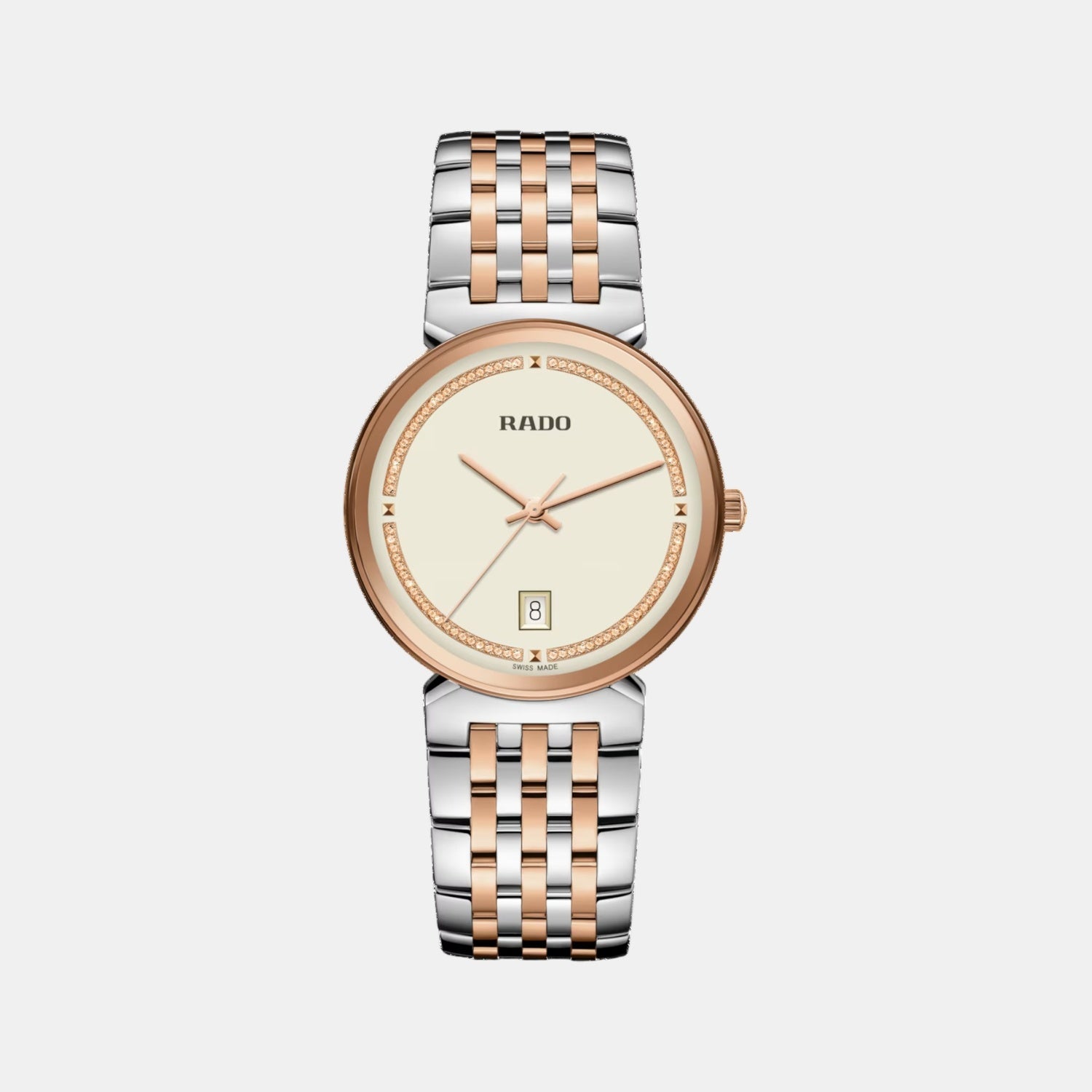 Florence Men Quartz Champagne Dial Analog Stainless Steel Watch R48912403