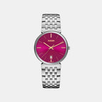 Florence Men Quartz Red Dial Analog Stainless Steel Watch R48912413