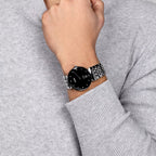 Florence Unisex Quartz Black Dial Analog Stainless Steel Watch R48912733