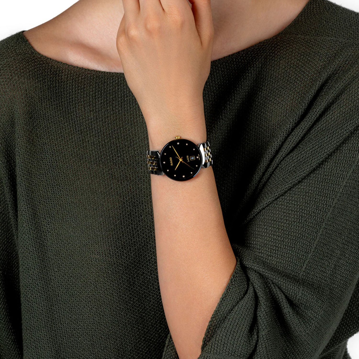 Florence Men Quartz Black Dial Analog Stainless Steel Watch R48912743