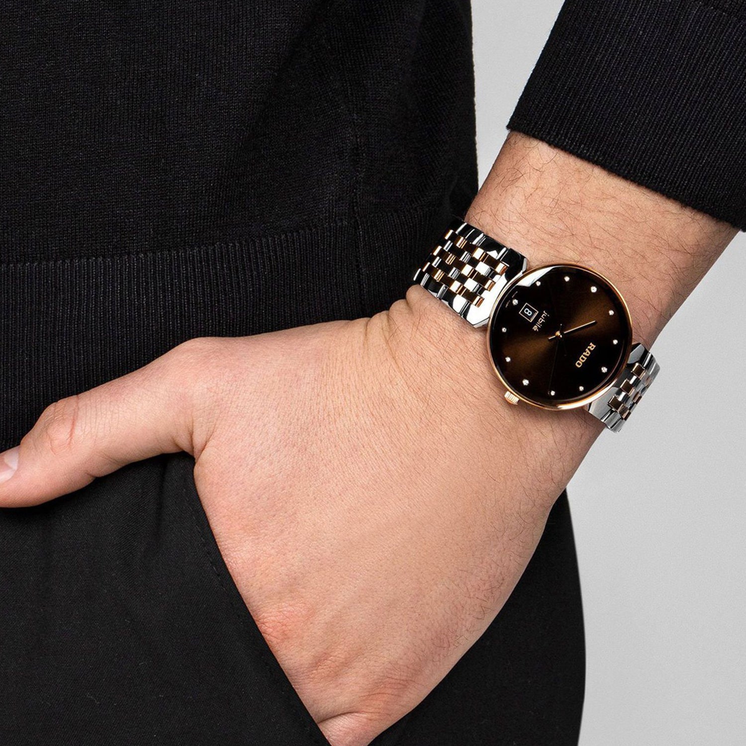 Florence Unisex Quartz Brown Dial Analog Stainless Steel Watch R48912763