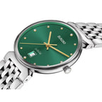 Florence Unisex Quartz Green Dial Analog Stainless Steel Watch R48912773