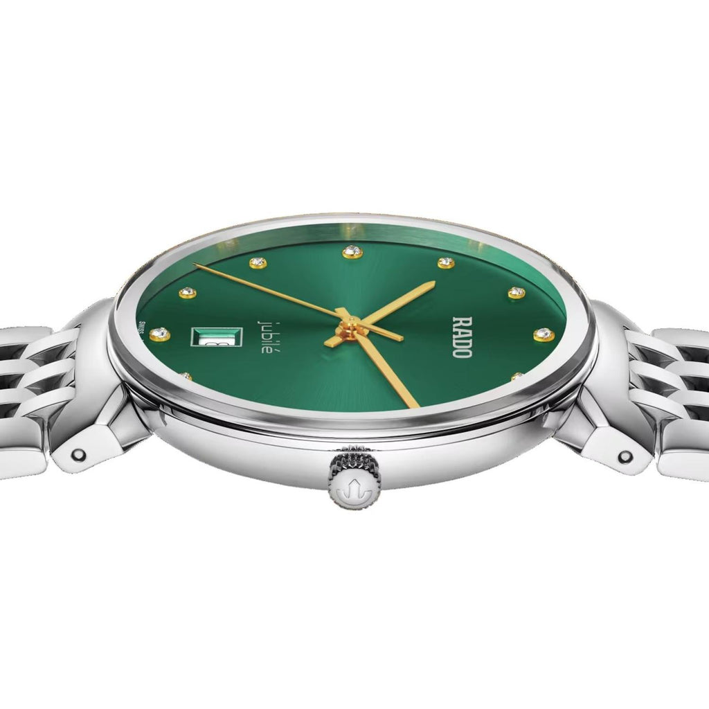 Florence Unisex Quartz Green Dial Analog Stainless Steel Watch R48912773