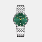 Florence Unisex Quartz Green Dial Analog Stainless Steel Watch R48912773