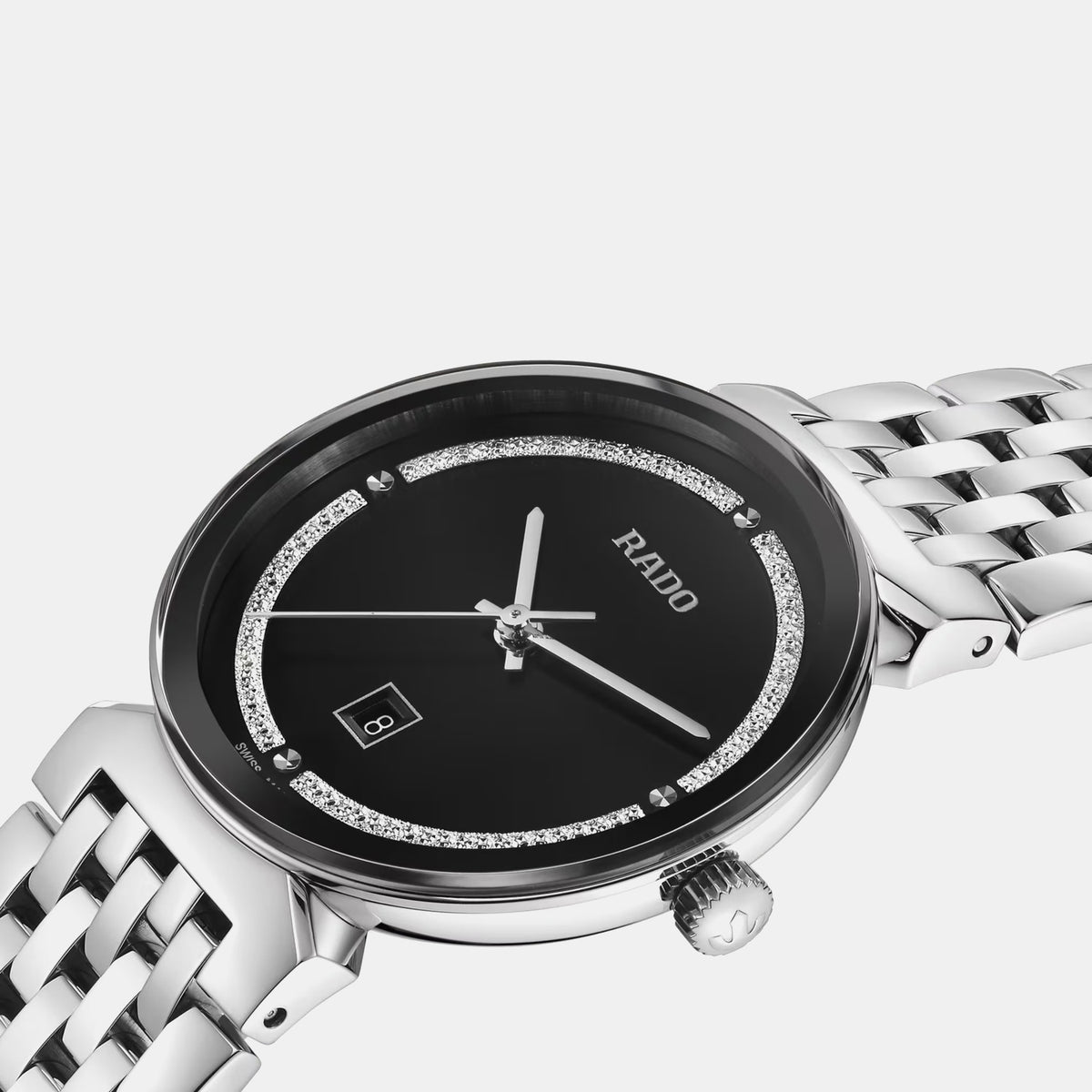 Florence Unisex Quartz Black Dial Analog Stainless Steel Watch R48913163