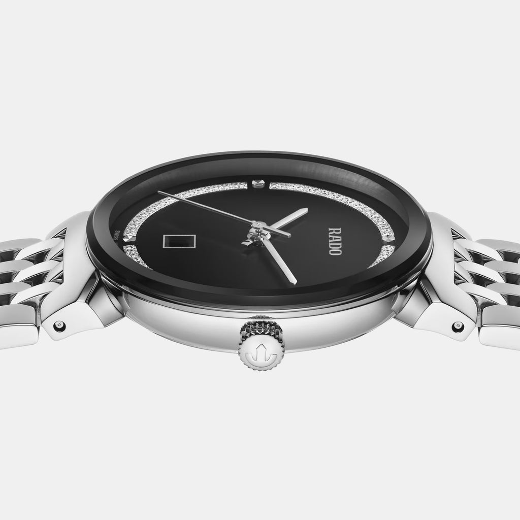 Florence Women Quartz Black Dial Analog Stainless Steel Watch R48913163