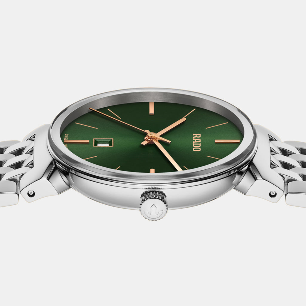 Florence Women Quartz Green Dial Analog Stainless Steel Watch R48913313