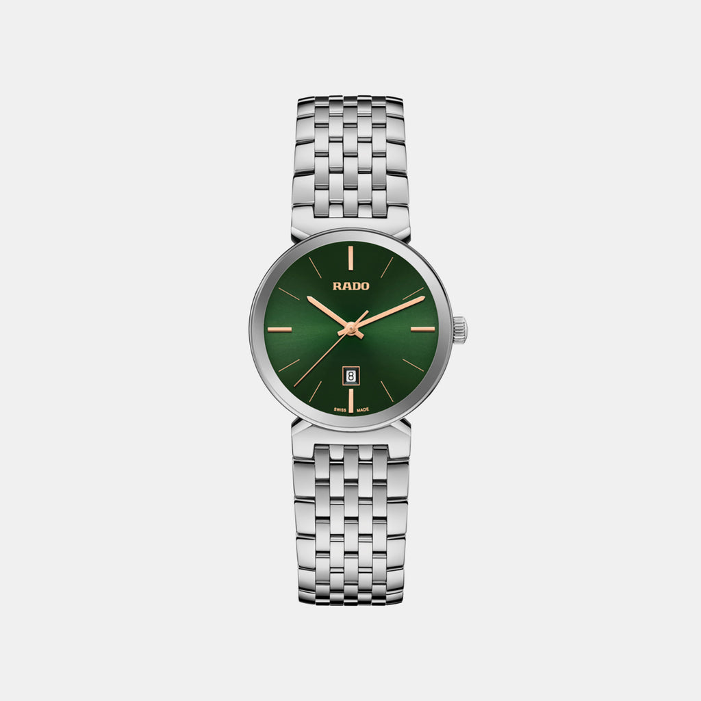 Florence Women Quartz Green Dial Analog Stainless Steel Watch R48913313