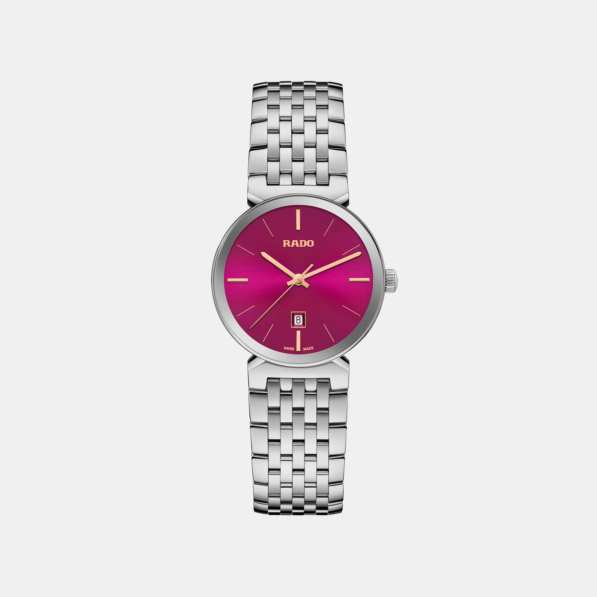 Florence Women Quartz Pink Dial Analog Stainless Steel Watch R48913413