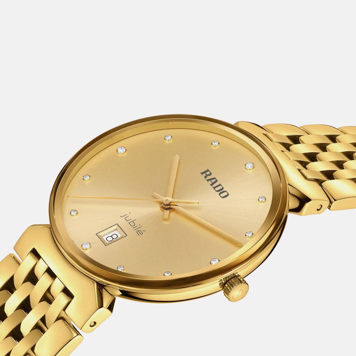 Florence Unisex Quartz Gold Dial Analog Stainless Steel Watch R48914713