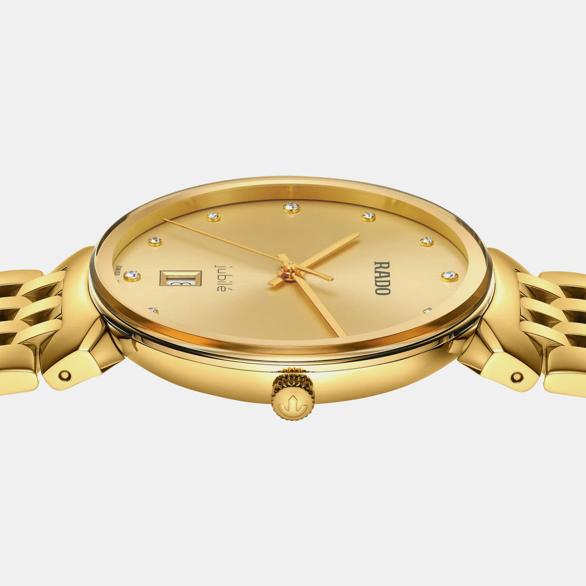 Florence Unisex Quartz Gold Dial Analog Stainless Steel Watch R48914713