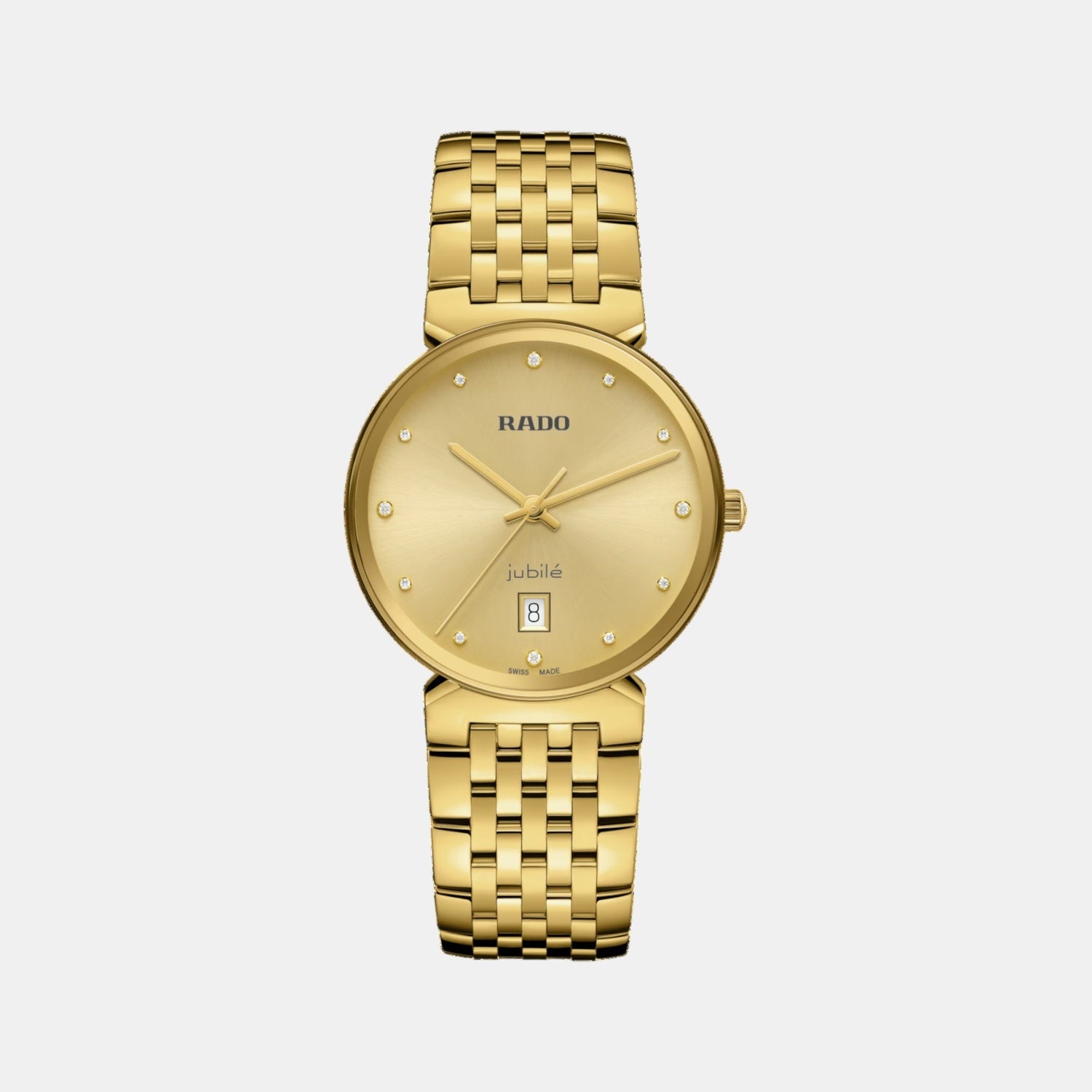 Florence Unisex Quartz Gold Dial Analog Stainless Steel Watch R48914713