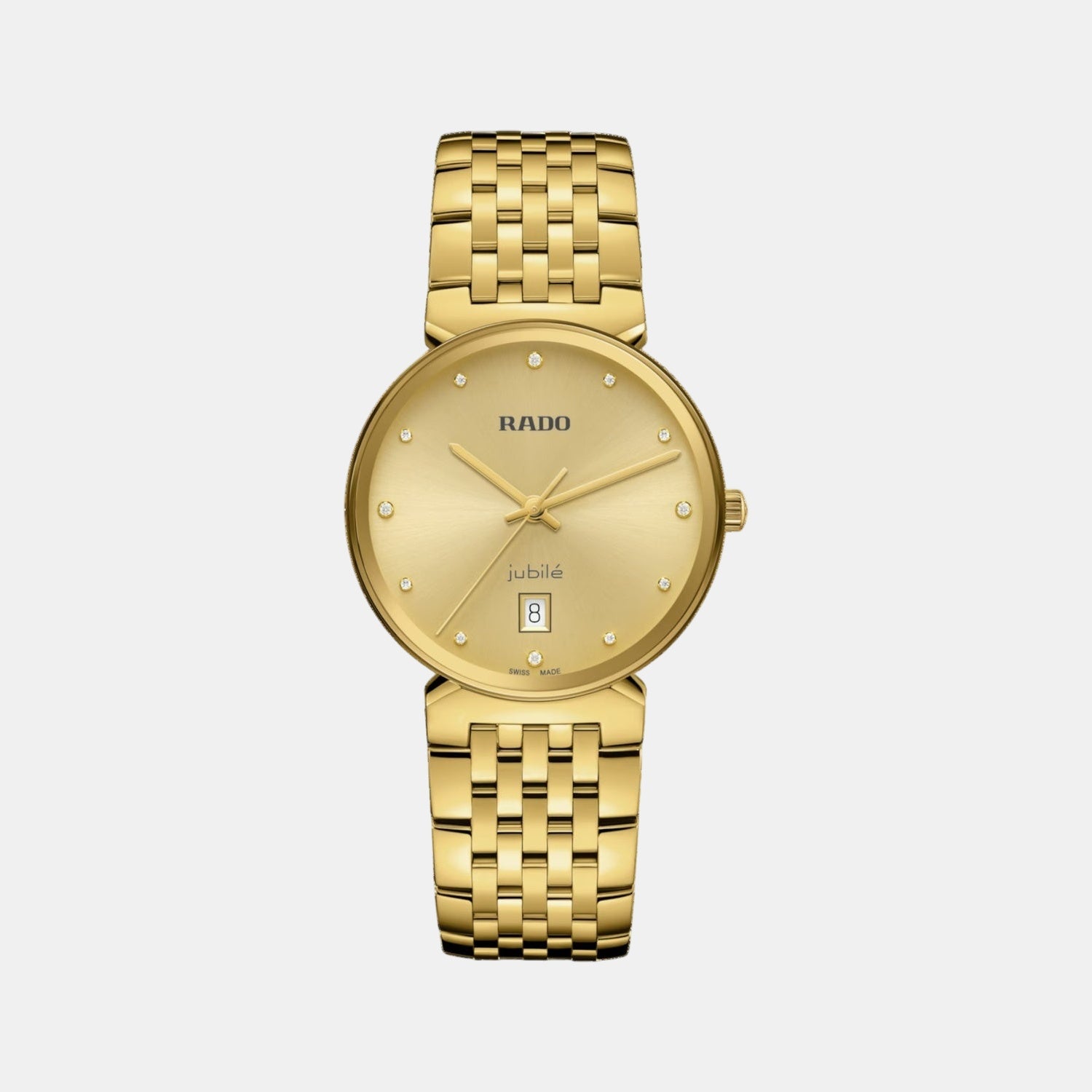 Florence Unisex Quartz Gold Dial Analog Stainless Steel Watch R48914713