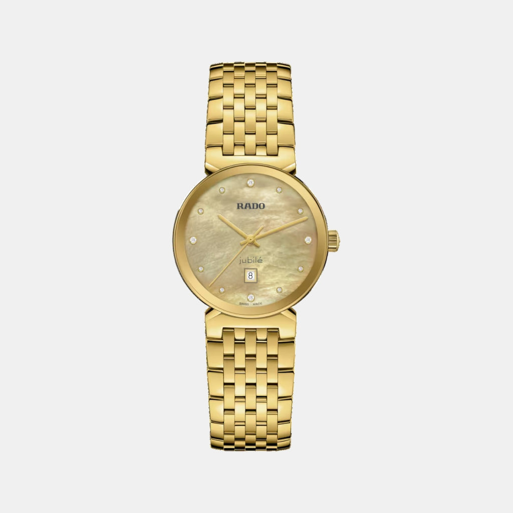 Florence Women Quartz Gold Dial Analog Stainless Steel Watch R48915903
