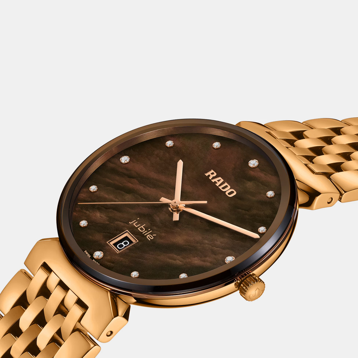 Florence Diamonds Men Quartz Brown Dial Analog Stainless Steel Watch R48916903