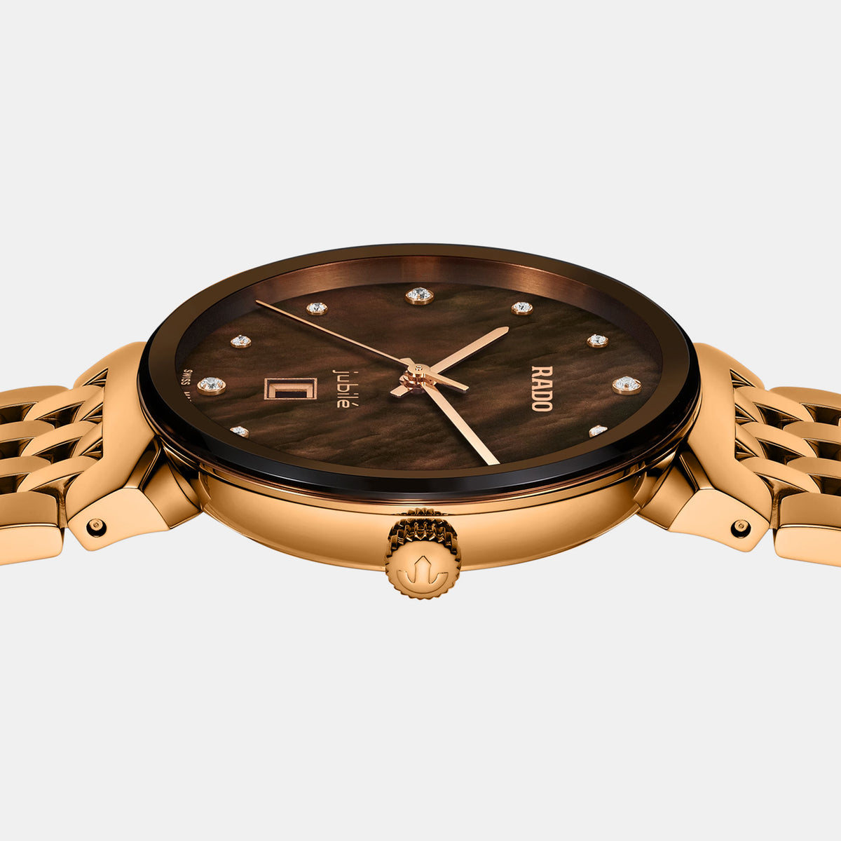 Florence Diamond Women Quartz Brown Mother Of Pearl Dial Analog Stainless Steel Watch R48917903