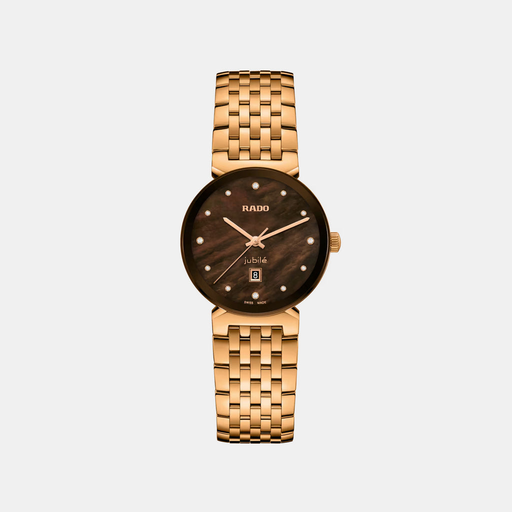 Florence Diamond Women Quartz Brown Mother Of Pearl Dial Analog Stainless Steel Watch R48917903