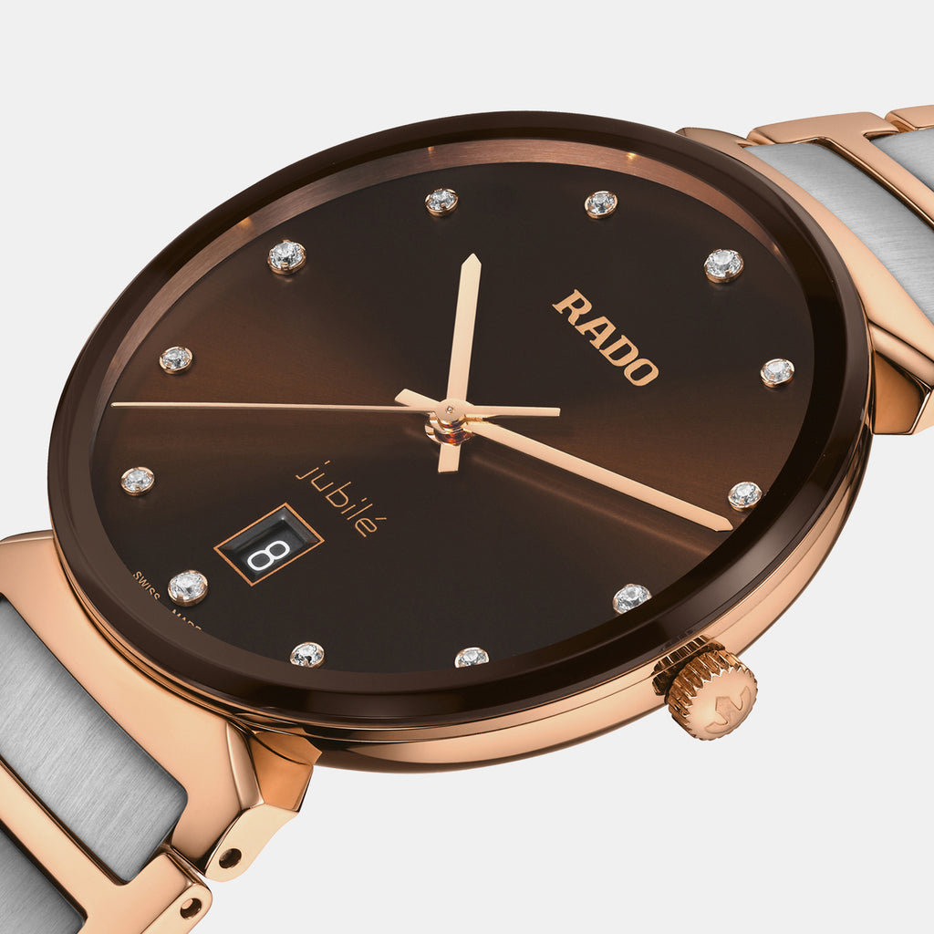 Florence Unisex Quartz Brown Dial Analog Stainless Steel Watch R48918713