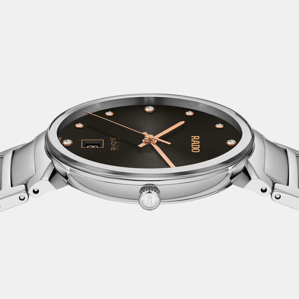 Florence Unisex Quartz Black Dial Analog Stainless Steel Watch R48920703