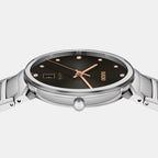 Florence Unisex Quartz Black Dial Analog Stainless Steel Watch R48920703