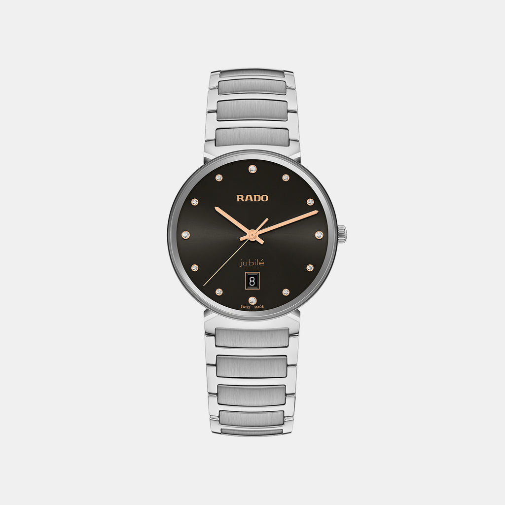 Florence Unisex Quartz Black Dial Analog Stainless Steel Watch R48920703