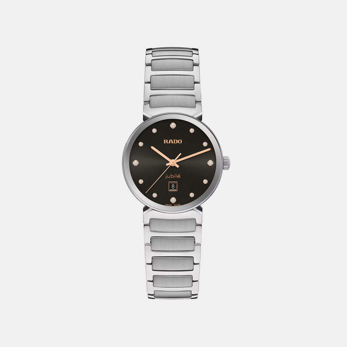 Florence Diamonds Women Quartz Black Dial Analog Stainless Steel Watch R48921703