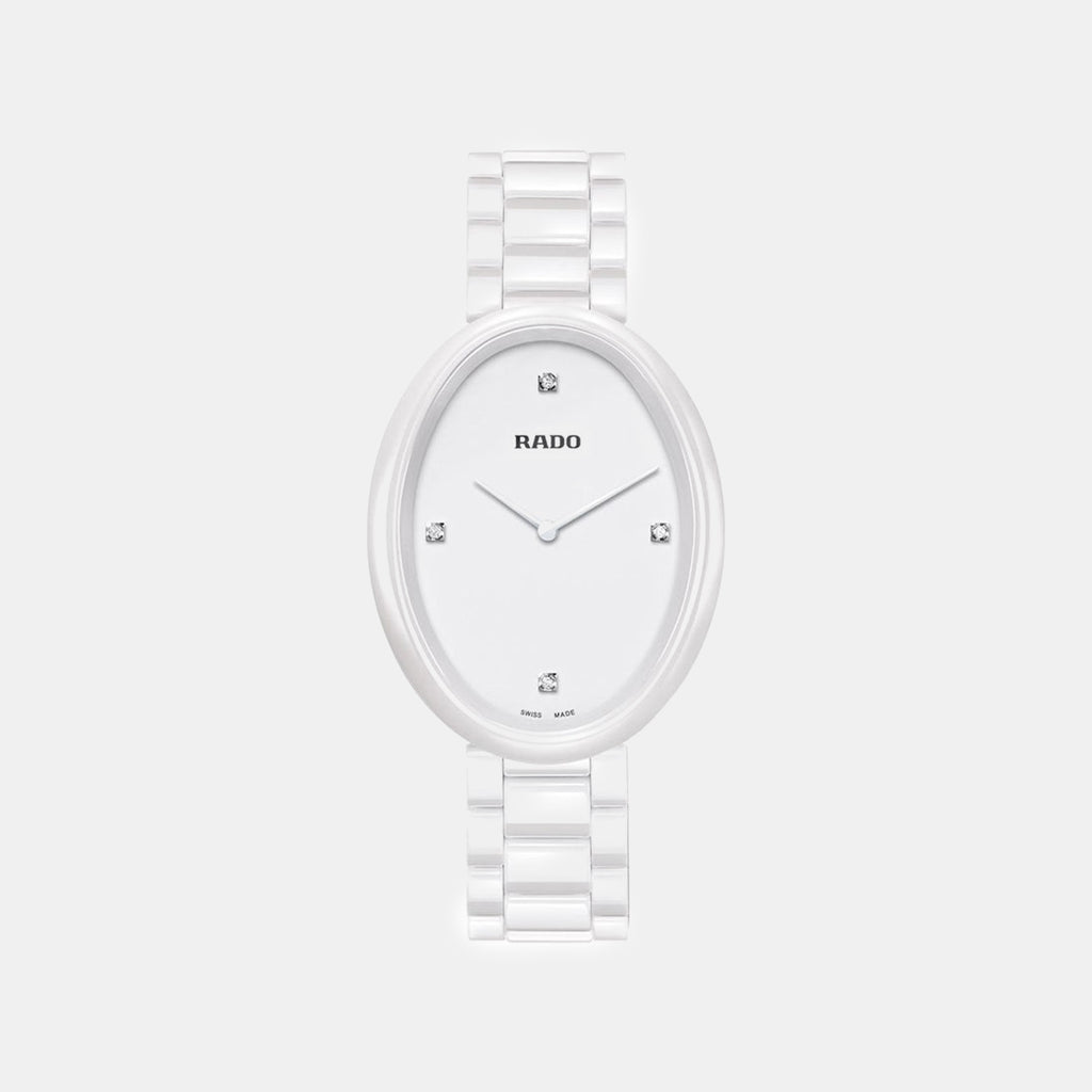 Esenza Women Quartz White Dial Analog Ceramic Watch R53092712