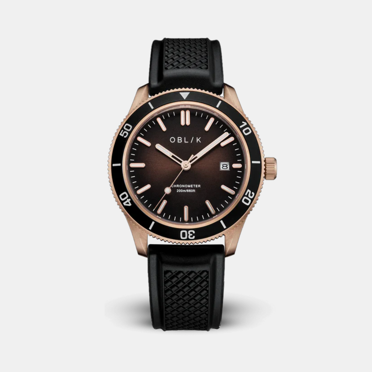 Sealion Men Automatic Brown Dial Analog Silicone Watch SEALION