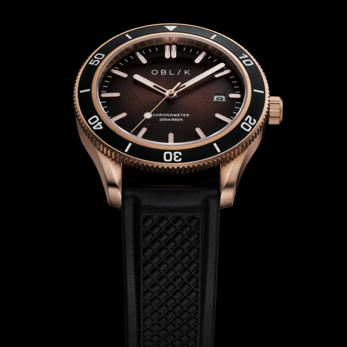 Sealion Men Automatic Brown Dial Analog Silicone Watch SEALION