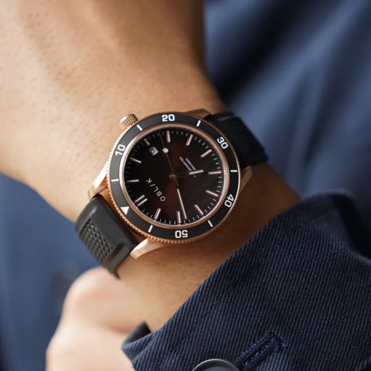 Sealion Men Automatic Brown Dial Analog Silicone Watch SEALION