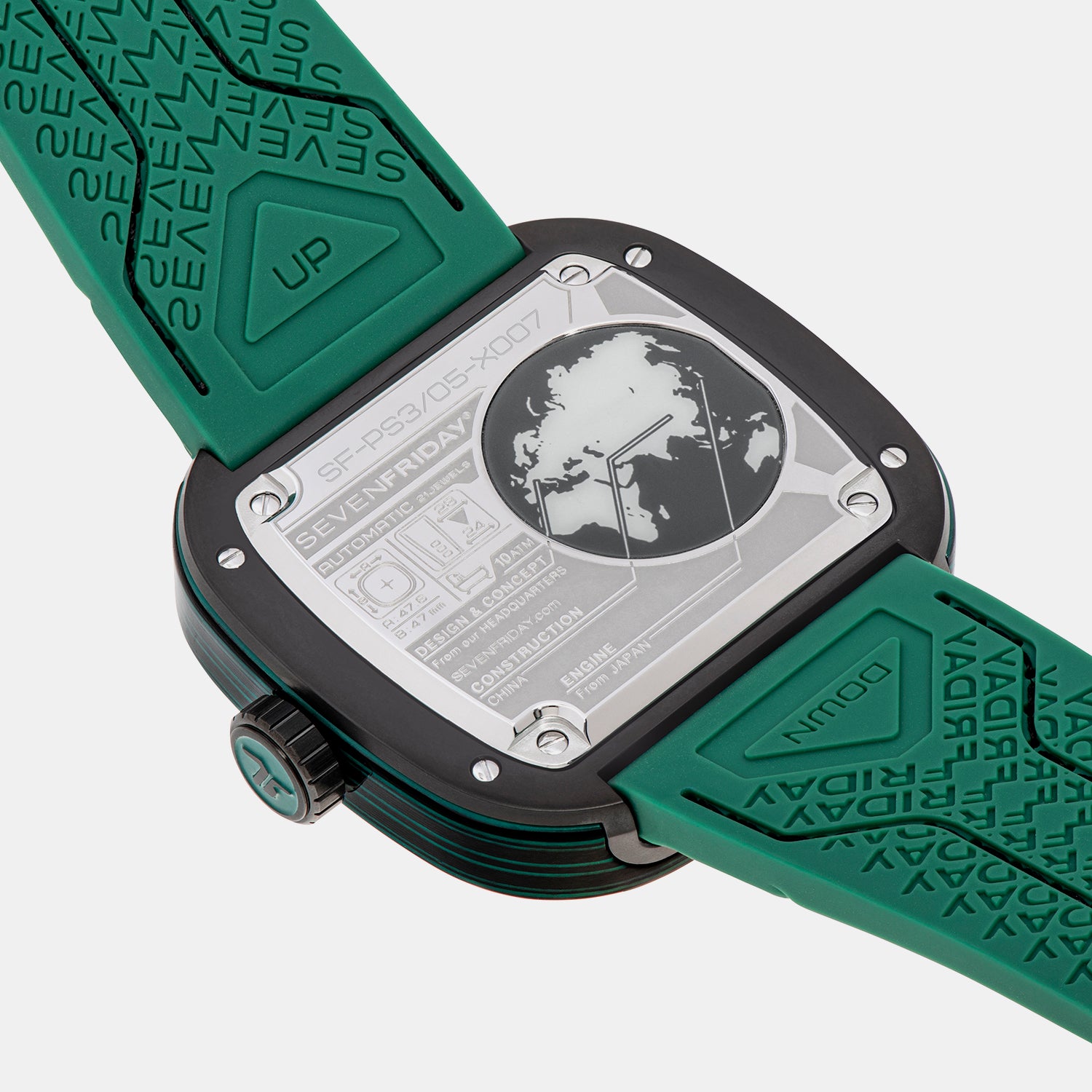 P Series Unisex Automatic Green Dial Analog Leather Watch PS3/05