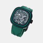 P Series Unisex Automatic Green Dial Analog Leather Watch PS3/05