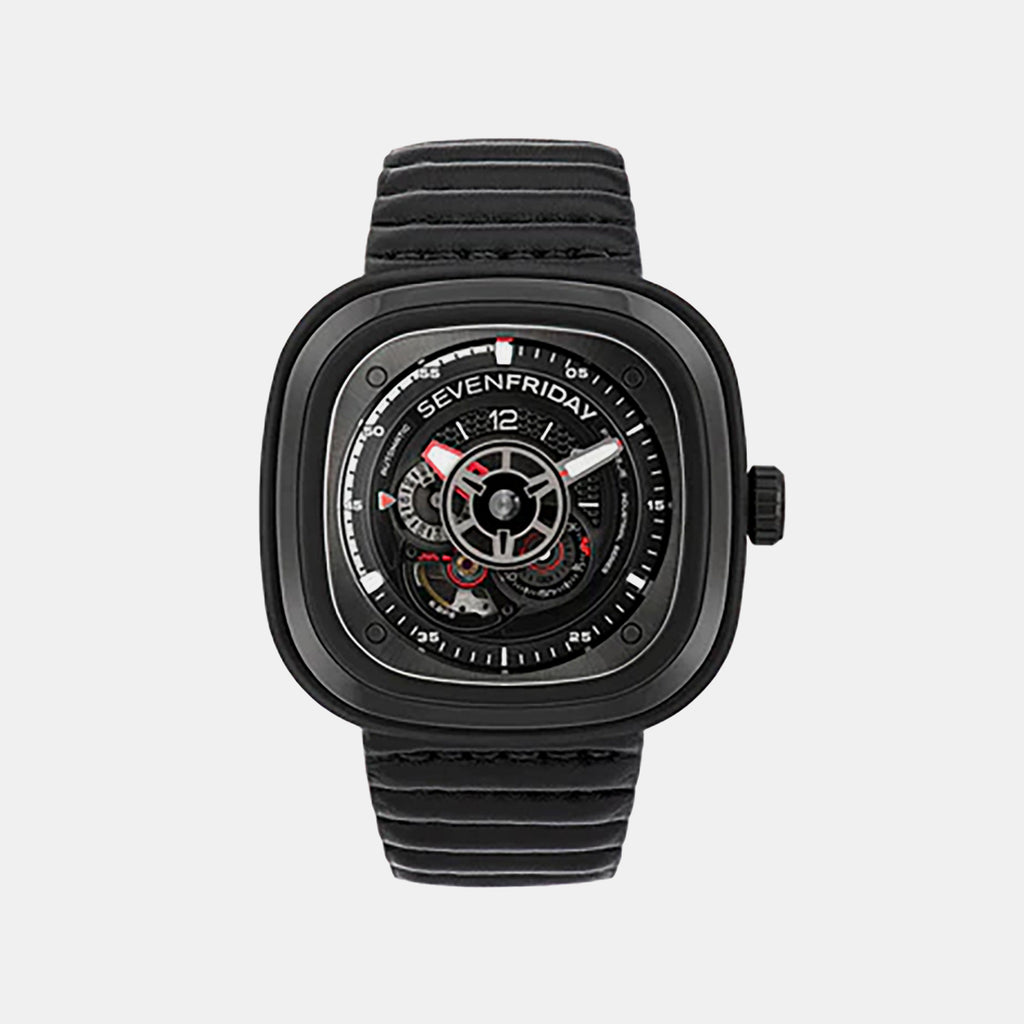 P Series Unisex Automatic Black Dial Analog Silicone Watch P3C/06