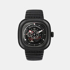P Series Unisex Automatic Black Dial Analog Silicone Watch P3C/06