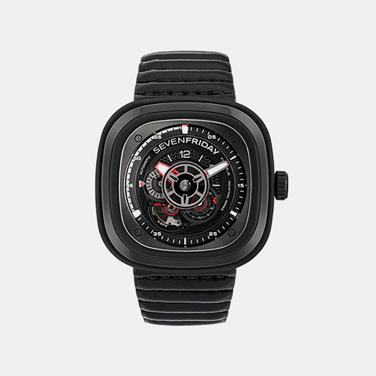 P Series Unisex Automatic Black Dial Analog Silicone Watch P3C/06