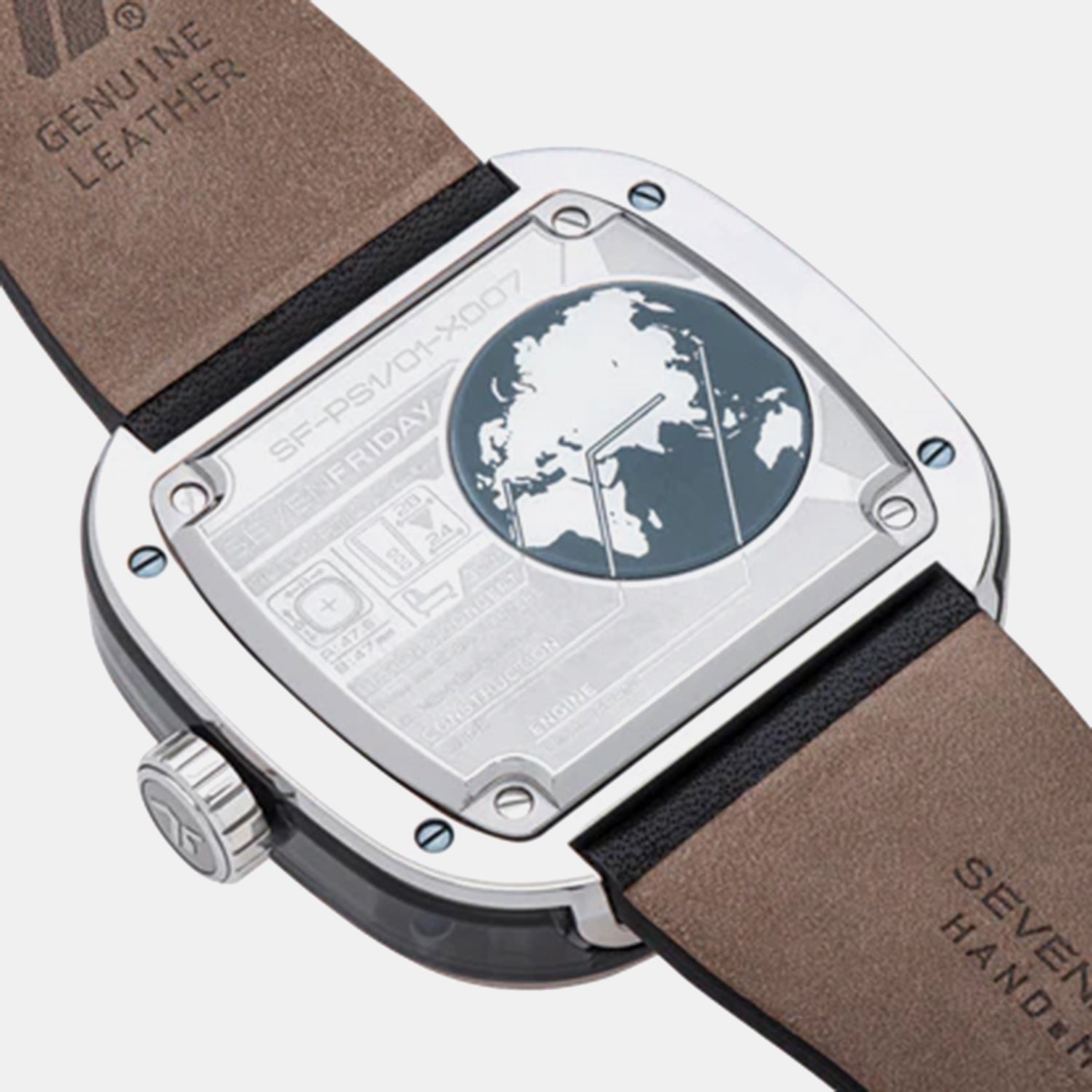 P Series Unisex Automatic Grey Dial Analog Leather Watch PS1/01